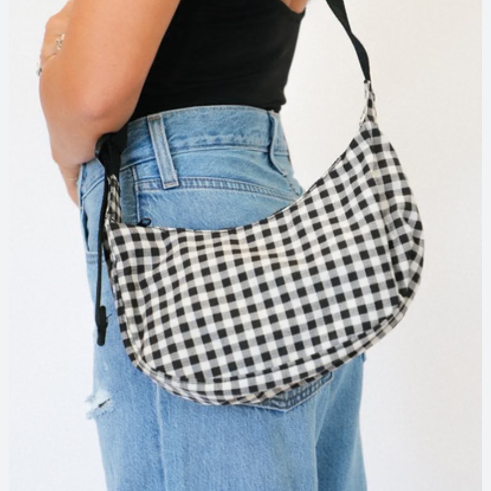 Baggu Nylon Gingham Crescent Bag - Picture 2 of 9